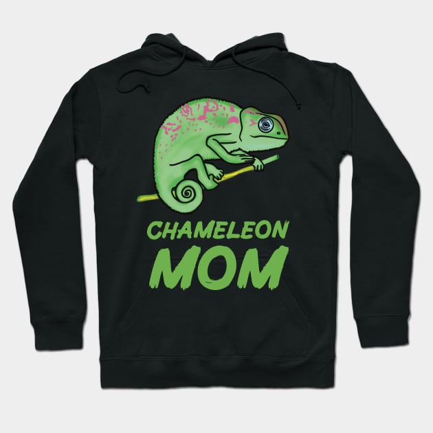 Green Chameleon Mom for Chameleon Lovers Hoodie by Mochi Merch